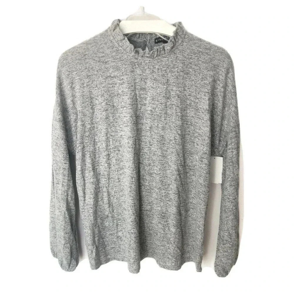 Gibson Look Women's Sz M Grey Top NWOT